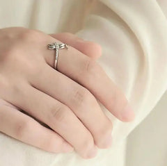 Silver Ring Dragonfly Ring Female Forest Sweet Diamond Ring