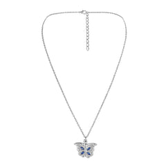 Diamond Butterfly Photo Necklace