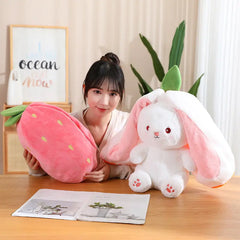 Cute Strawberry Rabbit Plush Toy 18cm, 25cm, 35cm