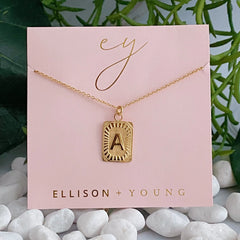 Art Deco Initial Necklace