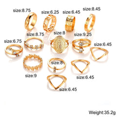 13 Piece Medallion Ring Set