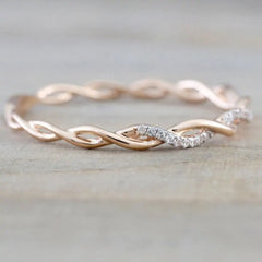 Rose Gold Diamond Wedding Band