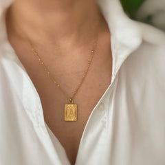 Art Deco Initial Necklace