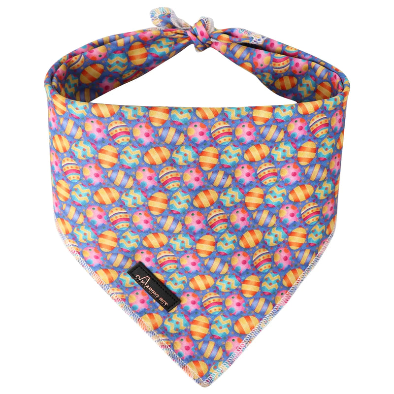 ARING PET Easter Dog Bandana-Cotton Easter Eggs Dog Bandanas Comfortable Easter Dog Scarf Triangle Bibs for Small to Large Dogs