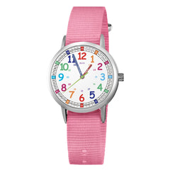 ITOOZYNN Kids Watch for Children Girls and BoysEasy Read Time First Watch for Childrens Toddler Learning Timefor Ages3~11 Boys Girls Little Child as Gift (Pink)